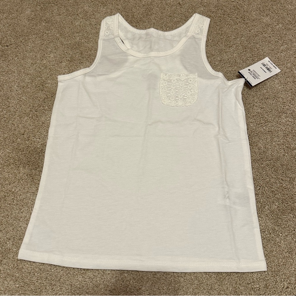 OshKosh B'gosh White Lace Racerback Tank